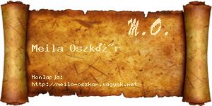 Meila Oszkár névjegykártya